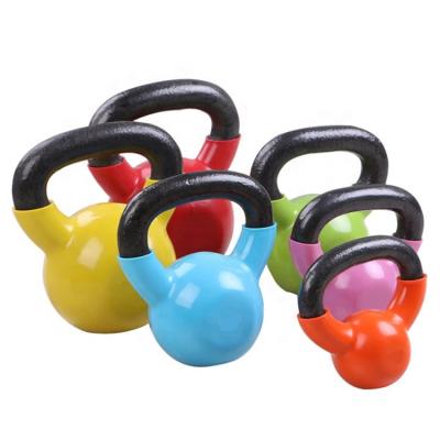 China Large colorful kettlebell handle colorful home gym equipment vinyl coated kettlebells for sale for sale