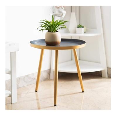 China New Metal Adjustable Round Gold Small Side Tables (Other) End Table Nightstand Table For Living Room Bedroom for sale