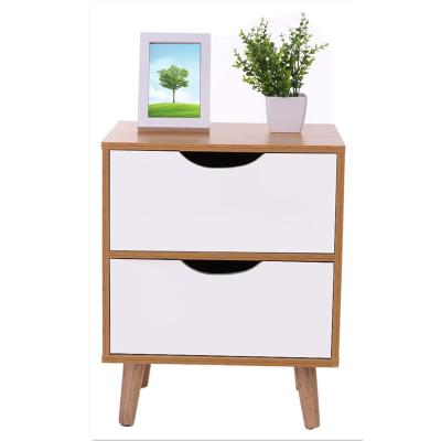 China Wholesale Custom Bedroom Nightstand Modern Side Table (Other) Bedside Table Adjustable With 2 Drawer Storage for sale