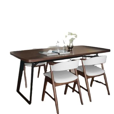 China Solid Wood Wooden Dining Table and Chairs Modern Design Dining Furniture for Small Space for sale