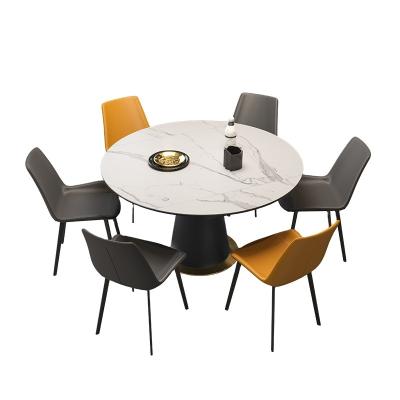 China Italian Style Folding Minimalist Dining Table and Chairs Round Dining Tables Folding Dining Table Sets for sale