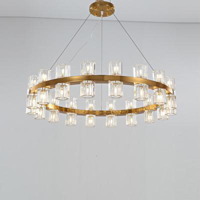 China Modern Luxury Ceiling Light Led Lighting Gold Pendant Crystal Chandelier For Kitchen for sale