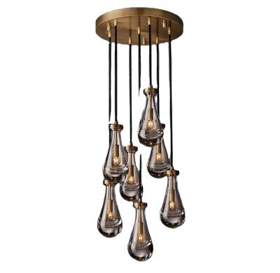 China Diner 2022 Modern Luxury Indoor Ceiling Light Fixtures Led Crystal Pendant Lighting Chandelier for sale