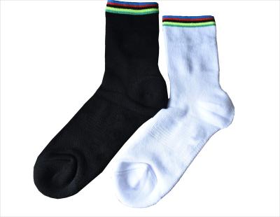 China Custom QUICK DRY Custom Happy Logo Crew White Crew Socks for sale