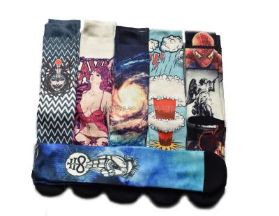 China FY-1835 3d printing sporty high quality sublimation 3d printing custom super hero socks for sale