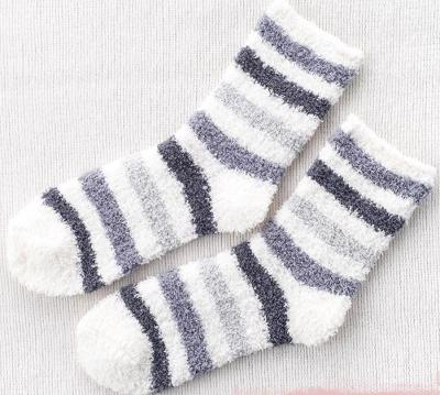 China Indoor 100%Polyester Winter Antibacterial Warm Fuzzy Fluffy Socks Thick Slipper Socks for sale