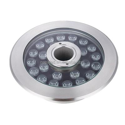 China Stainless Steel 18W 24V RGB LED Light Multi Color DMX Fountain Dry Fountain RGB Bottom Water Fountain Lighting for sale