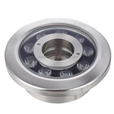 China Waterproof Dry Ring Fountain Light Stainless Steel IP68 9W 12W 18W Donut Fountain Lamp Bottom LED Water Fountain Light for sale