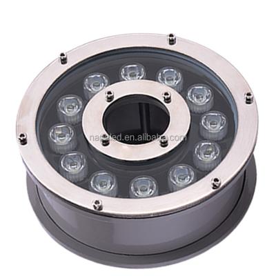 China Dry Waterproof Fountain Light 24V 110 Volt IP68 RGB Color Changing Ring LED Fountain Lights 9W 12W 18W for sale