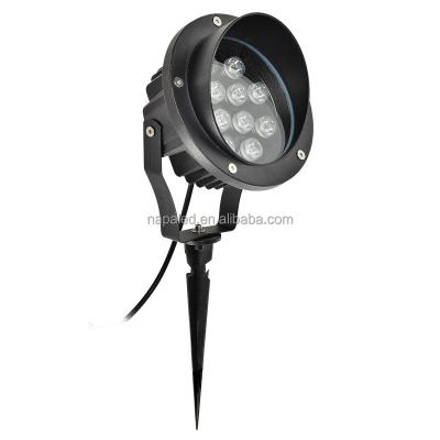 China 12V 24V Squares Garden Landscape Spotlight 12W Outdoor Waterproof Garden Walkway Lights LED Spike Light for sale