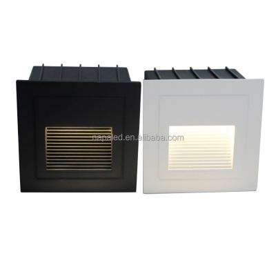 China Modern Square 2700-6500K 3W Aluminum Indoor LED Warm White Cool White Step Light For Stairs for sale