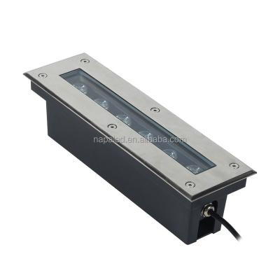 China Garden Recessed Subway Buried IP67 6W 9W LED Light Waterproof Aluminum Outdoor Underground Linear Deck Light for sale