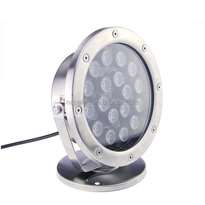 China Large Swimming Pools 12V 24V Ip68 Stainless Steel Underwater Pool Led Fountain Light 18w for sale