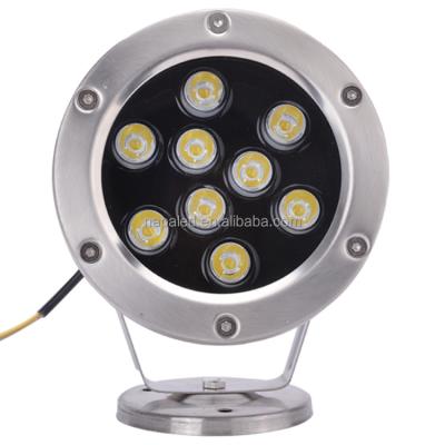 China IP68 Fountain Stainless Steel Waterproof Multi Color 9W RGB DMX Background LED Water Lights for sale