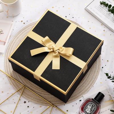 China Matt Luxury Product Packaging Materials Recycled Wedding Bridesmaid Box Rigid Cardboard Private Label Custom Gift Box With Ribbon Design for sale