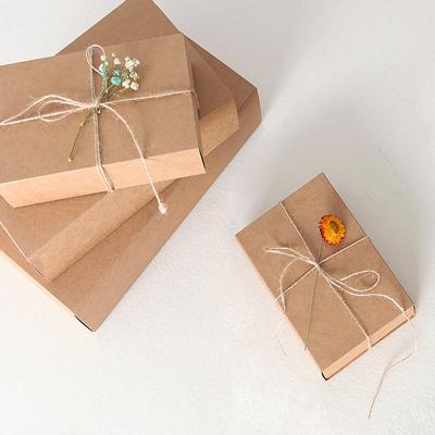 China Recycled Materials OEM ODM Packaging Paper Drawer Box Festival Gift Wrapping Boxes Brown Jewelry Candy Wedding Party Favors Gift Packaging Boxes for sale