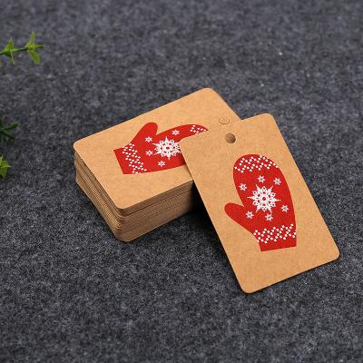 China Europe Bulk 50 Packs Printed Christmas Wrapping Gift Paper Tags Tag Stock Decor Thank You Small Business Cardboard Paper Card for sale