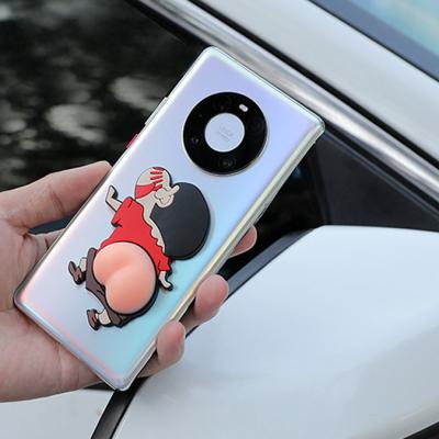 China 3D Silicone Cartoon Sticker Anime DIY Vehicle Cute Funny Body Bumper Decoration Waterproof Protective Phone Car Stickers for sale