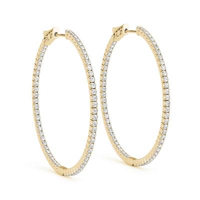 China High quality OUT OF THE CIRCLE ETERNITY DIAMOND EARRINGS for sale