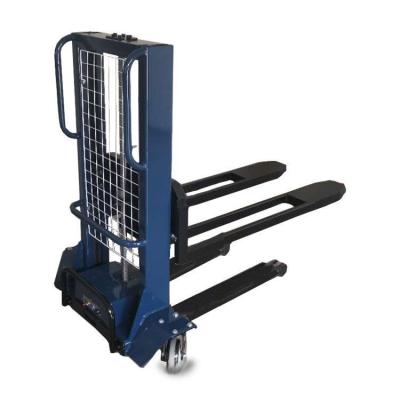 China Hotels Electric Lifting Hand Push Stacker Forklift With 500kg Load for sale