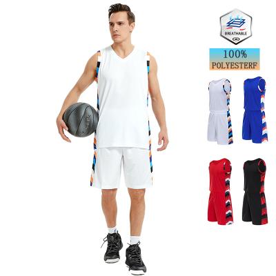 China Breathable Custom Made High Quality Sublimation Basketball Sports Logo Mens Basketball Uniform Tank Top for sale