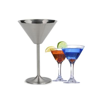 China 240ml Viable Luxurious Stainless Steel Martini Tumbler Cocktail Glasses for sale