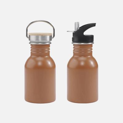 China Business 12 Oz Stainless Steel Kids Single Wall Water Bottle With Wide Mouth Reusable Metal Water Bottle for sale