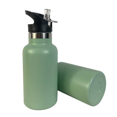 China 350ml 12OZ Viable Reusable Wide Mouth Stainless Steel Flask Thermos Insulated Water Bottle Kids Water Bottle With Straw for sale