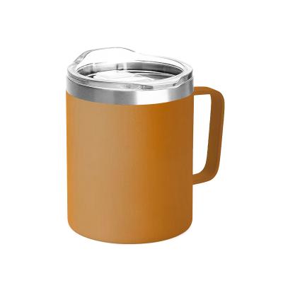 China Durable Double Wall Vacuum Reusable Coffee Mug Stainless Steel Coffee Travel Mug Insulated Coffee Mug 14oz With Handle for sale