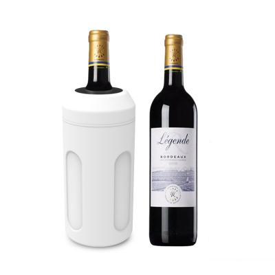 China 750ml Stainless Steel Wine Insulator Double Walled Sleeve Viable Gift Set Champagne Cooler Portable Wine Bottle Fridge for sale