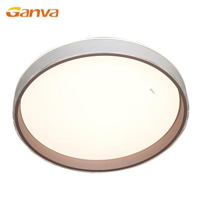 China GANVA Dimmable LED Outdoor Mounted Smart Remote Control Indoor Round Flush Mount Ceiling Light for sale