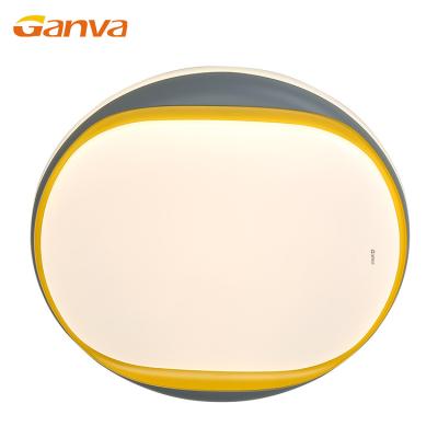 China GANVA Macarons Surface Mounted Round Shape Modern Ultra Thin LED Ceiling Light Fixtures Flush Mount Lamp For Bedroom Living Room for sale