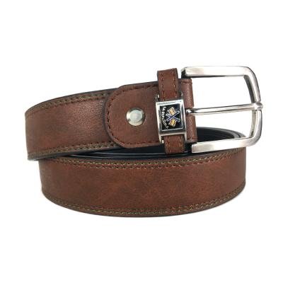 China Casual wide belt for men slip buckle belt genuine cow leather belt for men pants for sale