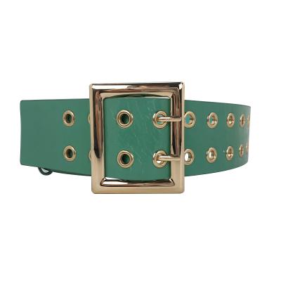 China Lady's clothing accessories new pu leather belt fashion hollow-out simple buckle belt real decoration leather belt wholesale for sale