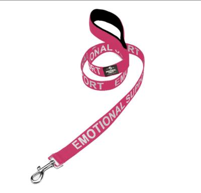 China Factory Wholesale Hot Sale Padded Neoprene Logo Custom Handle and Reflective Letters Dog Leash for sale