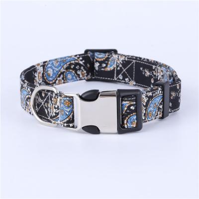 China High Quality Padded Metal Buckle Printing Nylon Pet Collar And Leash Set for sale