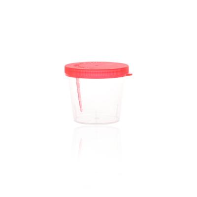 China Flip Lid Fanen Fecal Container with Spoon 30ml 40ml Specimen Sample Collection Stool Cup for sale