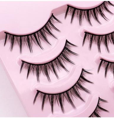 China Natural fast delivery dropshipping wholesale false eyelashes 5 pairs set for sale