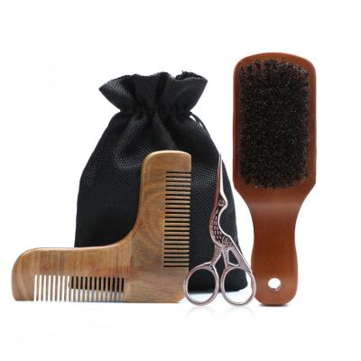 China Nondisposable Factory Low Moq 360 Curve Wave Eco Friendly Men's Grooming Beard Brush Kit China Wood Bristle Home Cleaning Set Hair Brush for sale