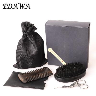 China Shaving Brush High Quality Customized Your Logo Men Beard Comb And Guide Beard Grooming Kit for sale