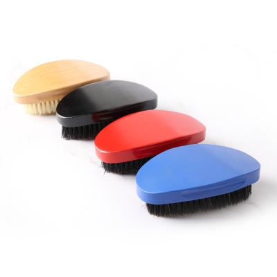 China Salon 360 Wave Brush Curved Shape Wave Beard Comb and Wooden Brush Beard Brush for sale