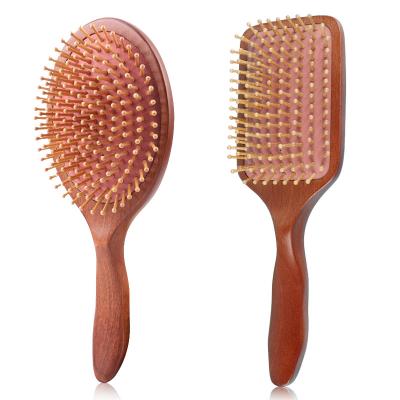 China 2021 New Home Wooden Hair Brush Wave Airbag Massage Hair Comb Oval and Square Shape for sale