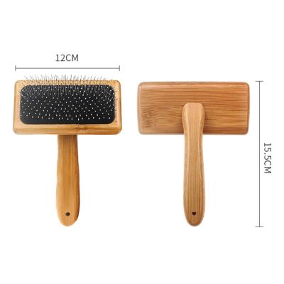 China Viable Pet Hair Brush Dog Wooden Needle Comb Pet Grooming Tool Cleaning Bamboo Comb for sale