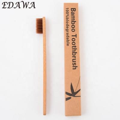 China Hot Selling Adult OEM OEM Logo Accept Factory Sale Dental Bamboo Charcoal Handle Flat Toothbrush Care Brush Teech Soft Nylon Directly for sale