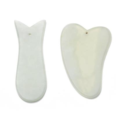 China Face Gua Sha Massage Tool OEM Natural Jade 100% Facial Massager OPP Bag Or Paper Box Factory Sale Price Green 50 Pcs CN Directly; GUA for sale