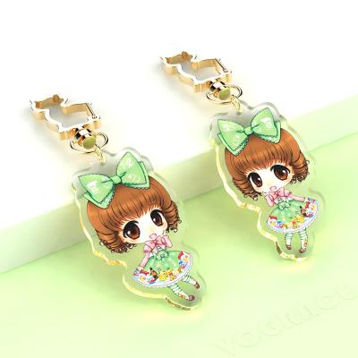 China Promotion Gift/Sale/Show OEM Custom Printed Colorful Anime Acrylic Key Chain, Customized Cartoon Plastic Clear Acrylic Charm for sale