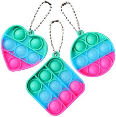 China Luxury custom 3d fingertip vograce promotion pressure decompression toy elasticity soft rubber key chain for sale