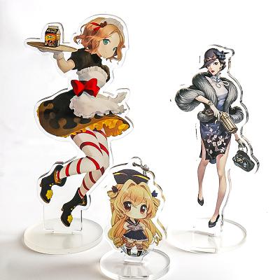 China Customized No MOQ Customizable Acrylic Holo Clear A4 Standee Figure Stand Anime Phone Stand Acrylic Standee for sale