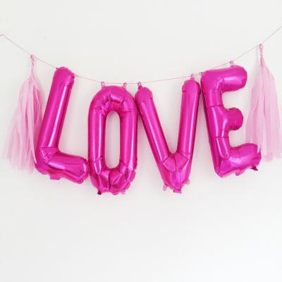 China Festival Decoration Selection Balloons Happy Birthday Party Decoration English Letter Love Foil Number Balloons for sale