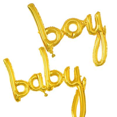 China Festival Decoration Aluminum Foil Balloon Baby Boy Alphabet Letter Capital Plain Foil Balloon for Baby Shower Party Decorations for sale